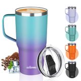 Caneca De Café Isolada Gudemao 20oz Stainless Steel Azure