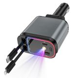 Carregador De Carro Chihod 66w Retrátil Com Starlight 4 Em 1 Usb-c