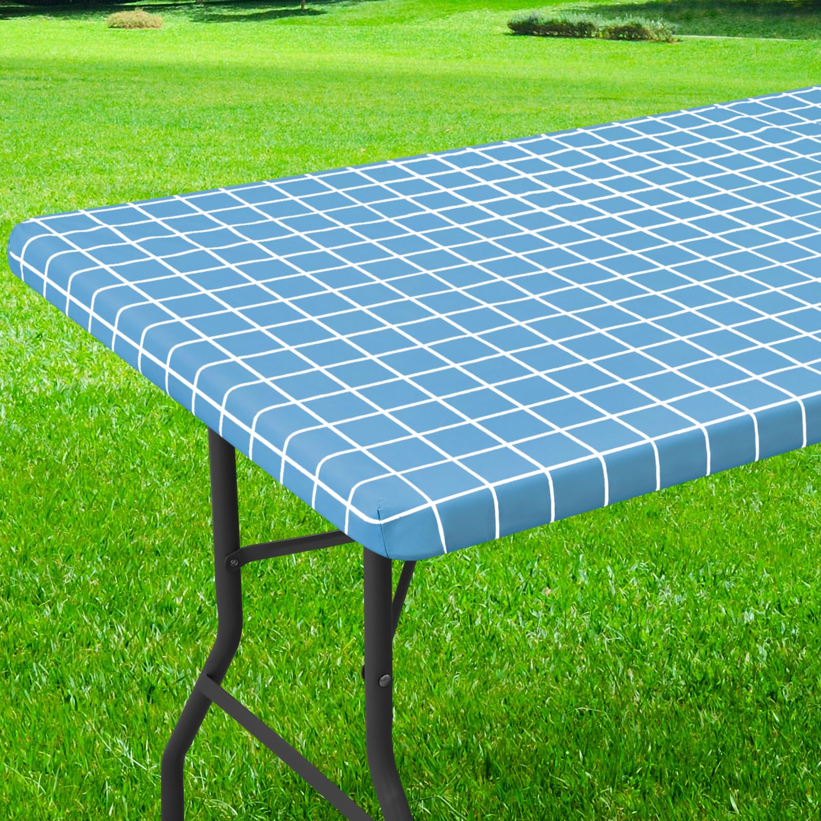 Toalha De Mesa Spotjoy Retangular Vinil 30x96cm Azul Impermeável