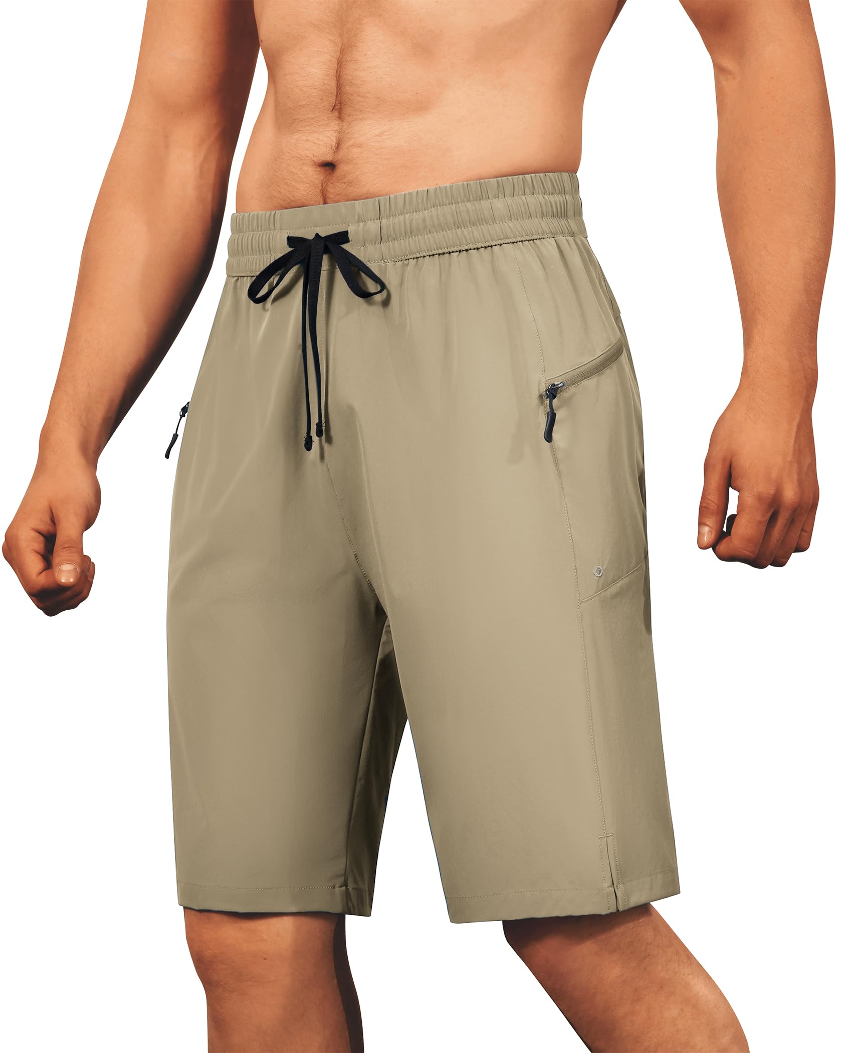 Calções De Banho Fogfire Masculinos Quick Dry Beach Shorts Upf 50+ Cáqui