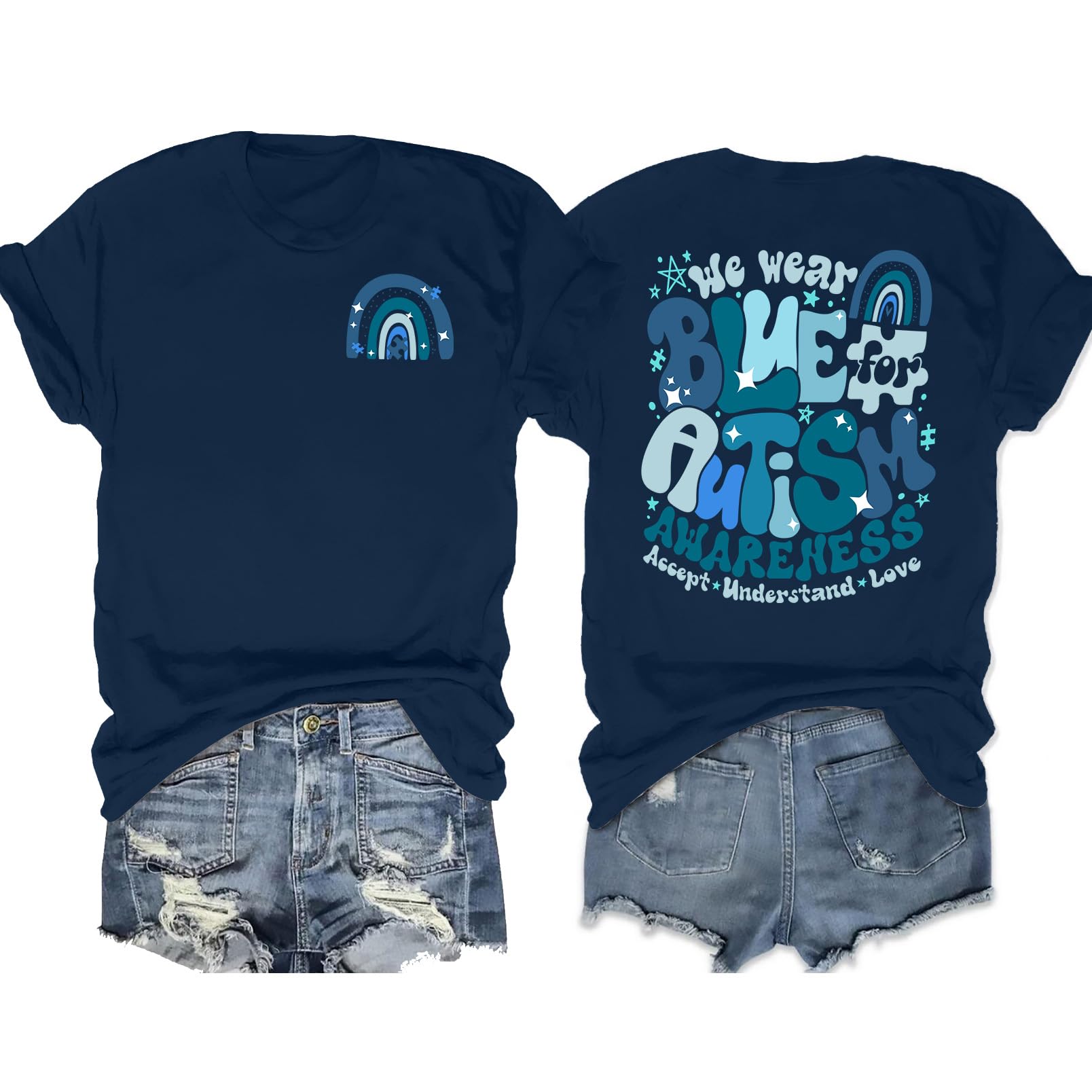 Camiseta Lazychild Autism Awareness For Women Camiseta Azul