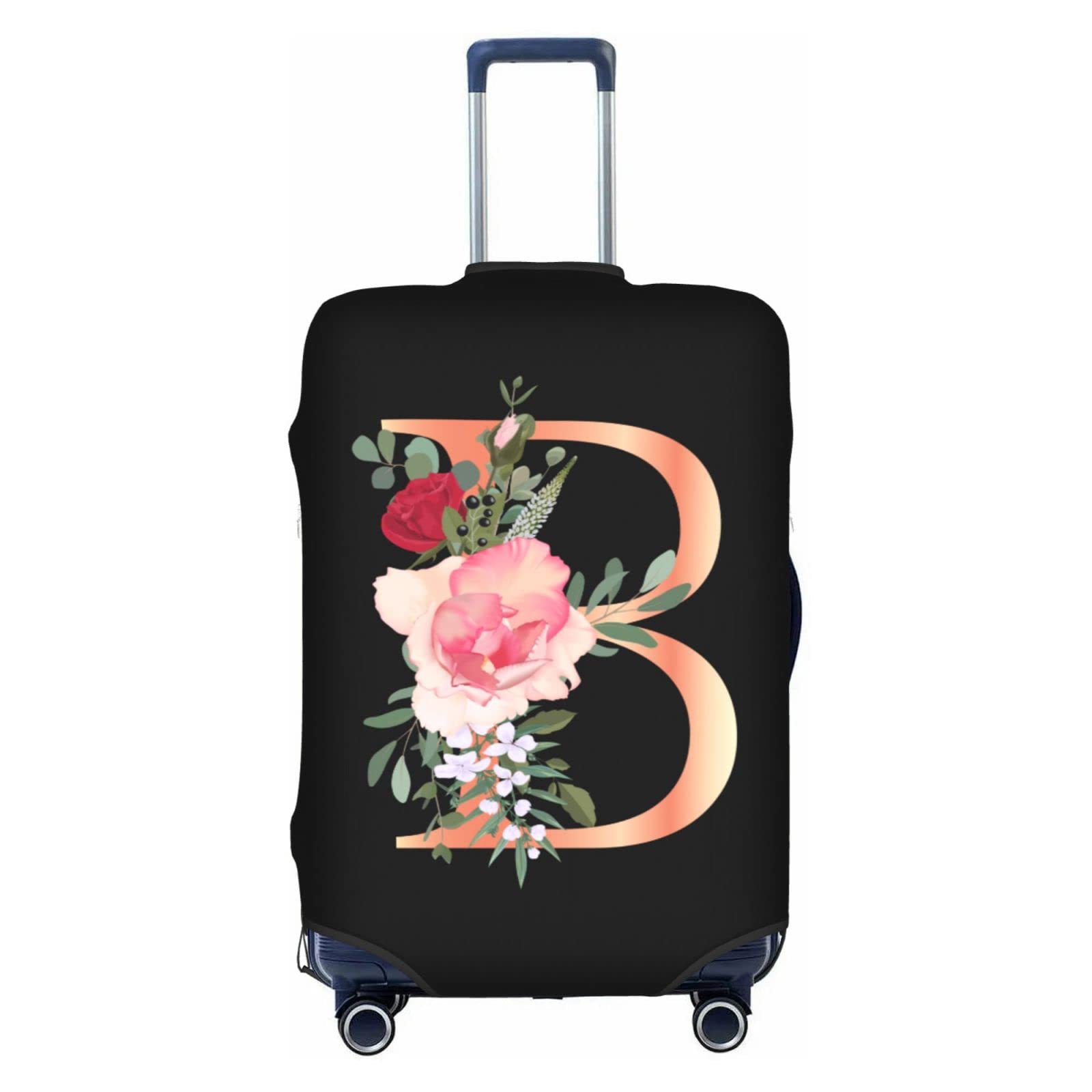 Capa De Bagagem Wansin Floral Letter B Tamanho Xl Para Mala De 29-32 Polegadas