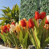 Conjunto De 6 Pacotes De Flores Artificiais Shyshining Tulip Para Decoração