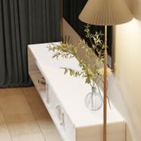 Tapete De Mesa Zinkooat Leather 1,8 Mm De Espessura 30x107 Cm Branco