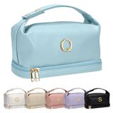 Bolsa De Maquiagem Vogewood Personalizada Com Alça De Couro Pu Impermeável