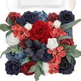 Flores Artificiais Tinge Time Combo Mix Silk Navy Blue Roses