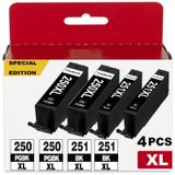Cartucho De Tinta De Impressora Couleuris 250 251 Xl Para Canon Pgi-250 Cli-251