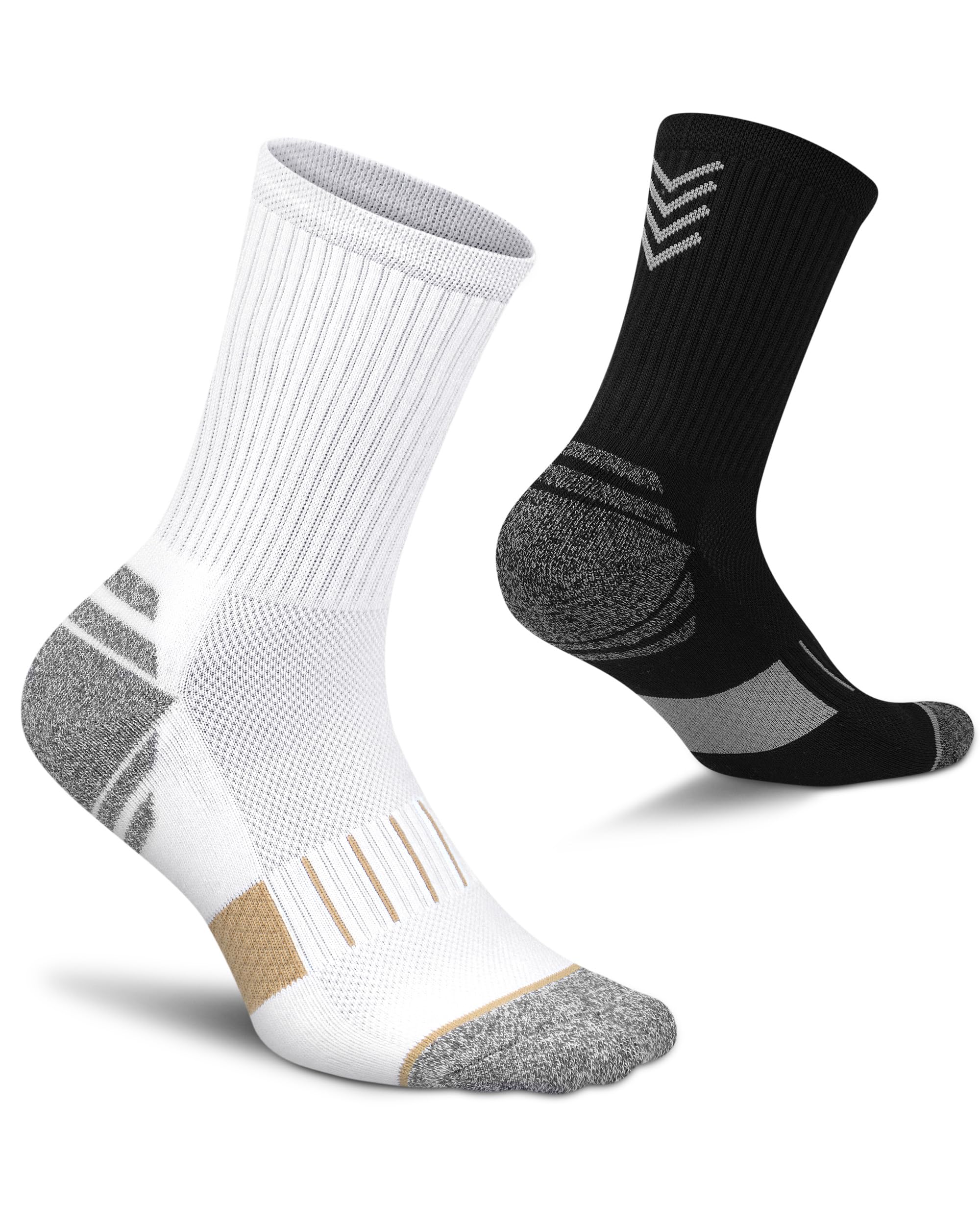 Meias Esportivas Femininas Crew Socks Amutost Que Absorvem A Umidade (3-6 Pares)