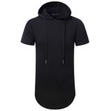 Moletom Com Capuz Aiyino Fashion Atlético De Manga Curta Masculino Preto 3gg