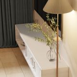 Tapete De Mesa Em Couro Zinkooat Com 1,8 Mm De Espessura, 30 X 107 Cm, Branco E Cinza