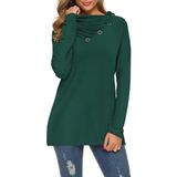 Camisas De Manga Comprida Weaczzy Para Mulheres, Túnica Solta, Verde L