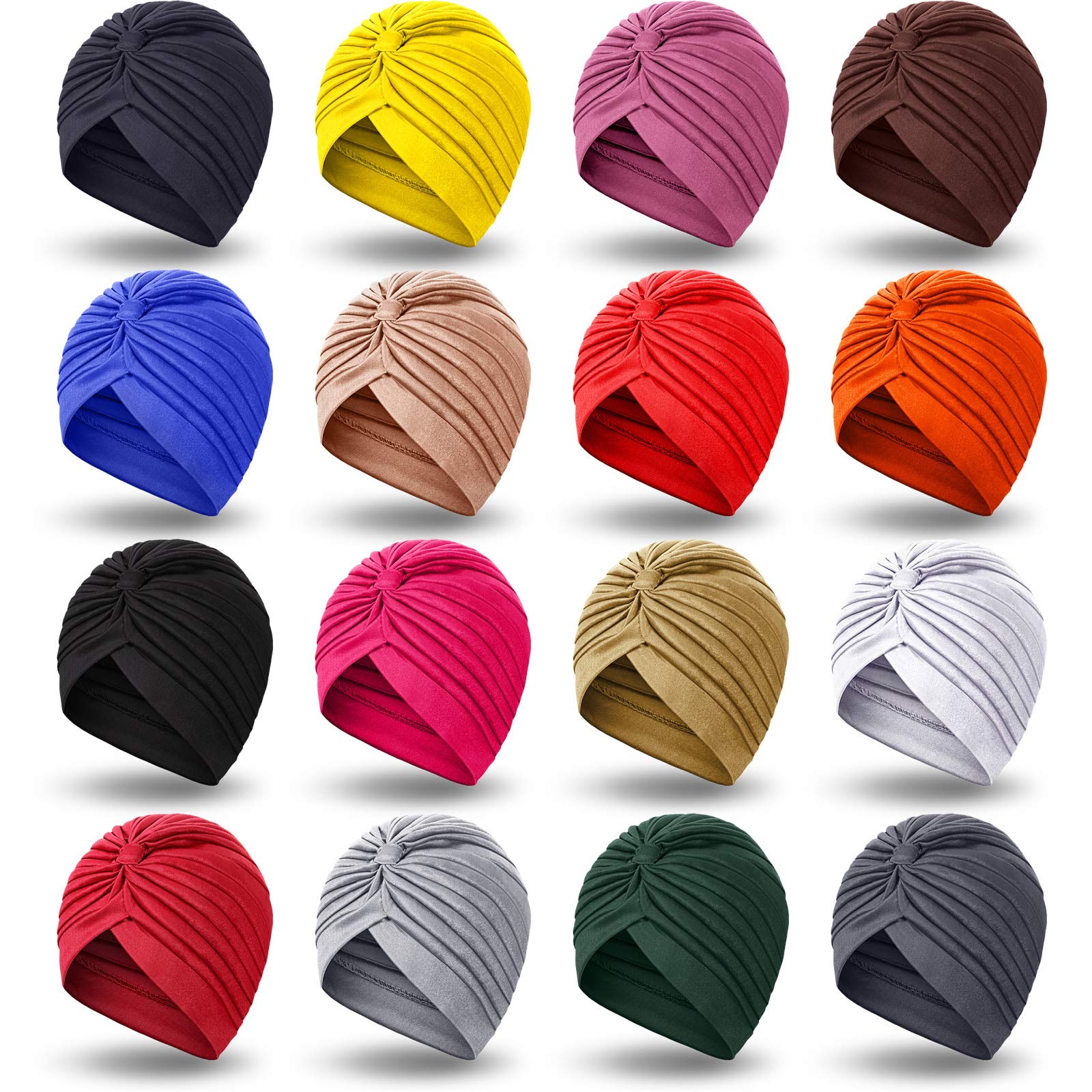 Stretch Turbans Chemo Head Wraps Satinior Para Mulheres X16