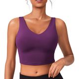 Sutiã Esportivo Pinspark Acolchoado Para Mulheres Light Support Purple