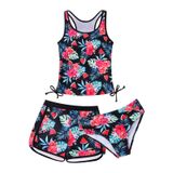 Roupa De Banho Para Meninas Patgoal Summer Racerback, Biquíni Com Shorts