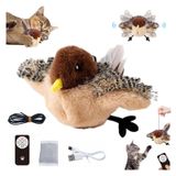 Brinquedo Para Gatos Flying Bird Chilping Com Asas Batendo Para Gatos Que Vivem Dentro De Casa