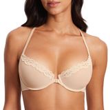 Sutiã Feminino Dobreva De Malha Frontal Com Fecho Frontal Racerback 40c Bege
