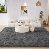 Tapete Area Lochas Ultra Soft Indoor Modern 3x5 Pés Cinza