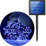 Cordão Pisca Pisca Solar Natal 100 Lâmpadas Leds Azul De 10m