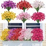 Flores Artificiais Bassion Resistentes A Uv Para Ambientes Externos X24