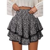 Shorts Onlypuff Flowy Ruffle Skirts Femininos Pretos S