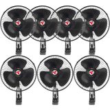 Kit 7 Mini Ventilador Veicular Carro Caminhão Ônibus De 20cm