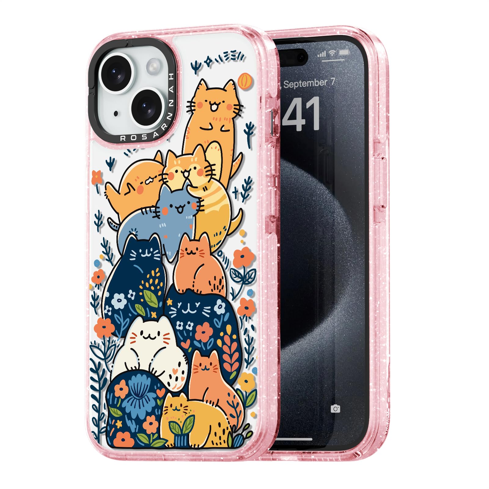 Capa De Telefone Rosarnnah Compatível Com Iphone 15 6.1 - Rosa