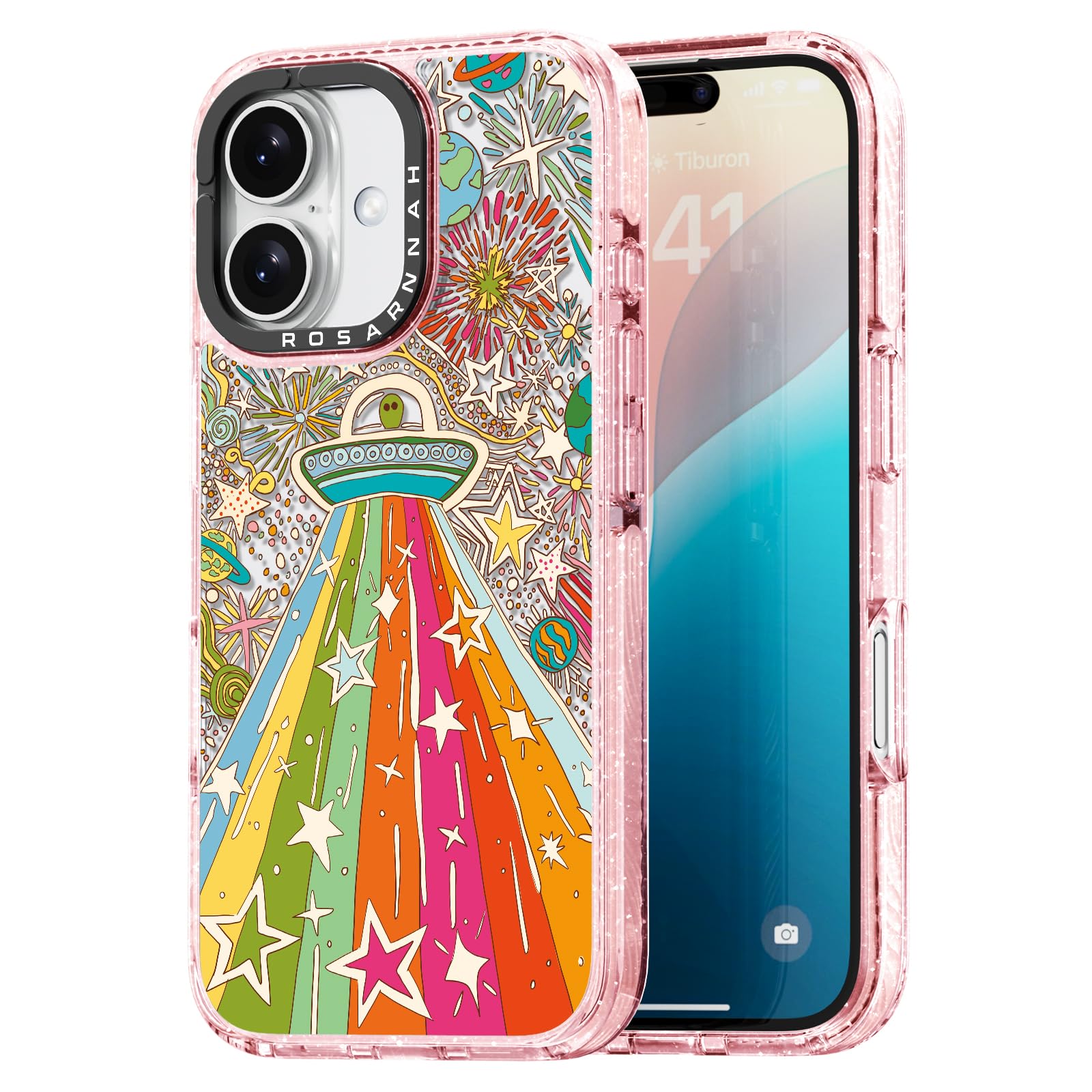 Capa De Telefone Rosarnnah Compatível Para Iphone 16 6.1 - Rosa