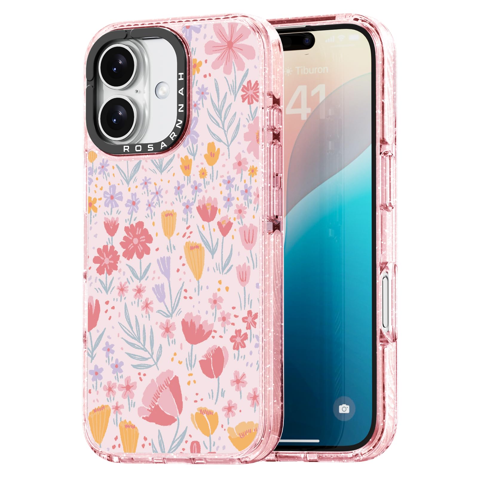 Capa De Telefone Rosarnnah Compatível Para Iphone 16 6.1 - Rosa