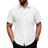 Camisa Alimens &amp; Gentle Vestido De Manga Curta Para Homem Branco 5gg