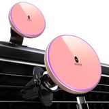 Carregador Magnético Para Montagem Em Carro Mokpr 15w Sem Fio Para Iphone Rosa