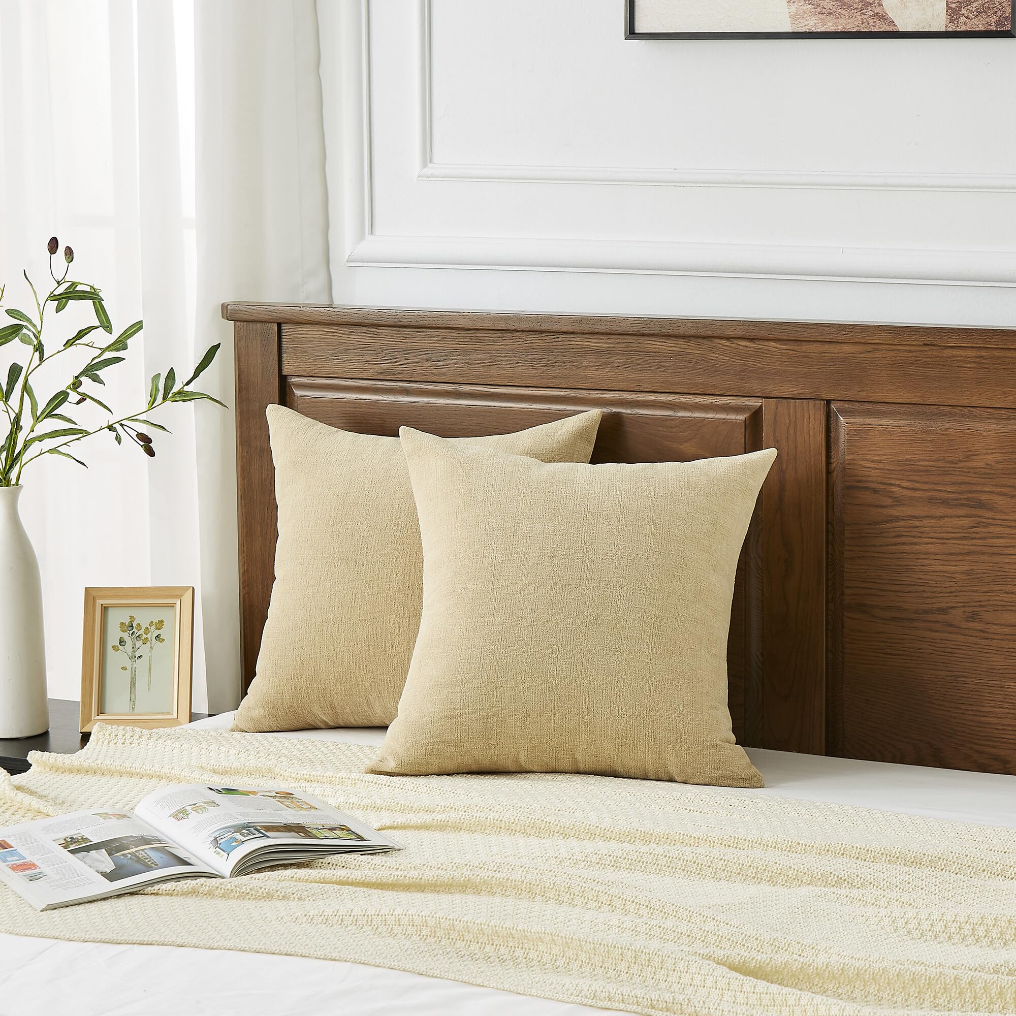 Capas De Almofada Gawamay Decorative Chenille 60x60cm Cáqui