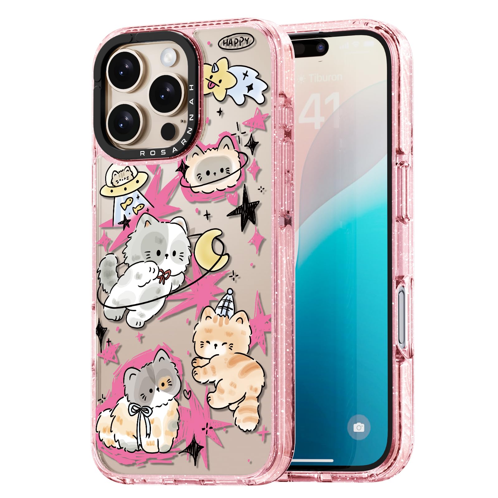 Capa De Telefone Rosarnnah Compatível Com Iphone 16 Pro 6.3 - Rosa