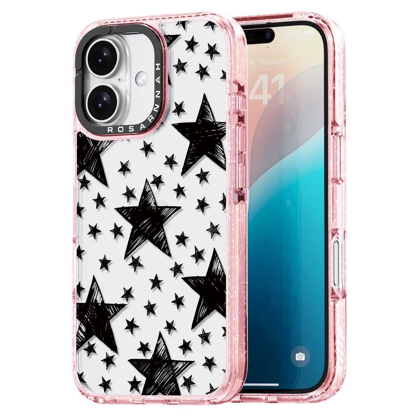 Capa De Telefone Rosarnnah Compatível Para Iphone 16 6.1 - Rosa