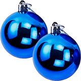 Kit 20 Bolas Azul Lisa Decoração Natalino Árvore Natal 60mm