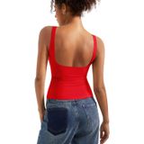 Camiseta Regata Feminina Suuksess Com Costas Abertas, Gola De Barco E Sutiã Embutido