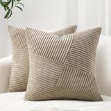 Capas De Almofada Topfinel Lightbrown Corduroy 50x50cm