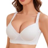 Sutiã Pormist Back Fat Minimizer, Cobertura Total, Branco, 40c