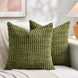 Capas De Almofada Fancy Homi Boho Moss Green 66 X 66 Cm, Pacote Com 2