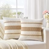 Capa De Almofada Fancy Homi Boho Neutral 60x60cm, Conjunto De 2
