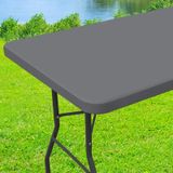 Toalha De Mesa Moosfor Spandex, Retangular, Elástico, Cinza De 8 Pés