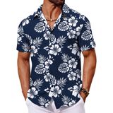 Camisa De Verão Havaiana De Manga Curta Coofandy Para Homens