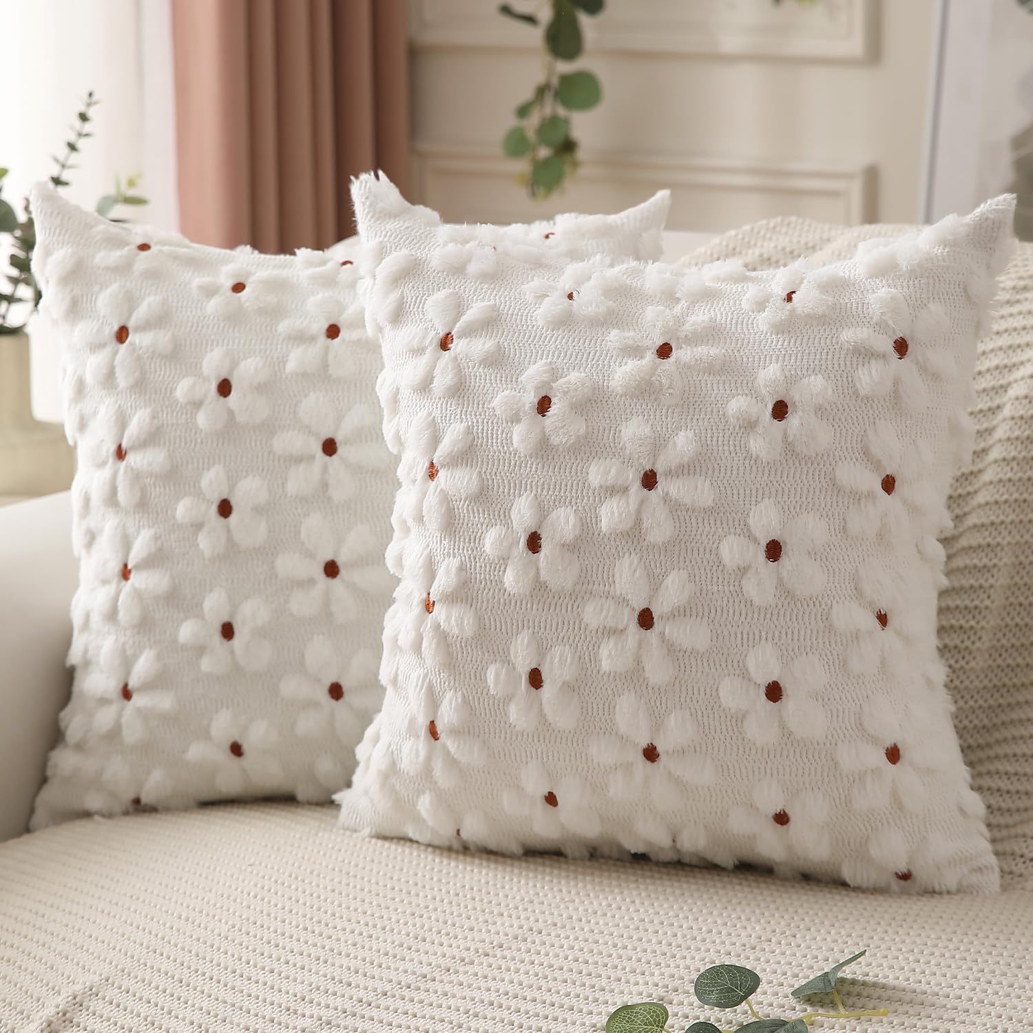 Capas De Travesseiro Dfxsz Spring Summer 40x40cm Rust Color, Conjunto De 2