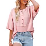 Blusa Dokotoo 2025, Moda De Verão, Malha Waffle, Rosa, Xxl, Feminina