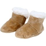 Pantufas Sapatinho Marrom Inverno Para Bebê De 0 A 12 Meses