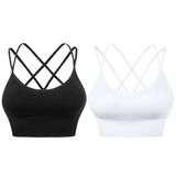 Sutiãs Esportivos Evercute Cross Back Com Alças Acolchoadas Para Ioga E Fitness