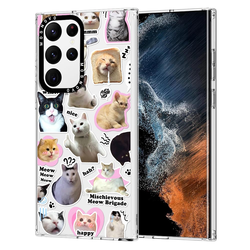 Capa De Telefone Mosnovo Para Samsung Galaxy S22 Ultra Cat Brigade