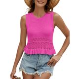 Colete De Suéter Vimpunec Cute Knit Summer Crop Blusa Feminina