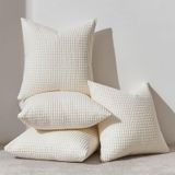 Capas De Almofada Topfinel Cream White 45x45cm, Pacote Com 4