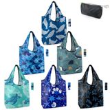 Sacos De Compras Reutilizáveis Beegreen Sea Turtle Lovers, Pacote Com 6
