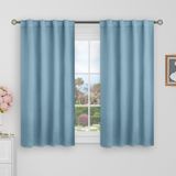 Cortinas Blackout Bgment 38x100cm Azul Acinzentado 2 Painéis